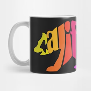 California Bear Rainbow Color Mug